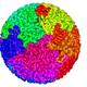 Illustration for article titled The First 3D Model of DNA Looks Like a Spinning Beach Ball of Life